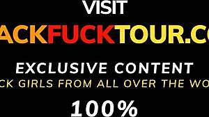 Naughty ebony public outdoor blowjob and hotel fucking