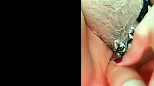 my wife films her panties then masturbates with dildo.