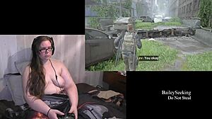 Naked BBW plays Last of Us 2