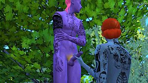 Avatar Sex Animation with Neytiri in 3D Outdoor Nature Scene