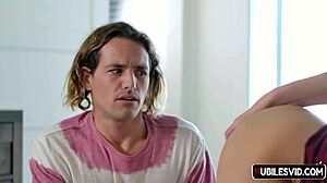 little 18+ princess andi rose rides cowgirl style. her petite frame takes deepthroat with big cock.