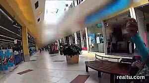 Glamorous Czech cutie teased in mall