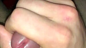 Messy cumshot on belly before something!