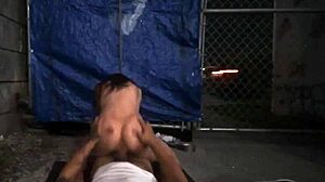 Anya Olsen Feels Intense Emotions During Rough Bisexual Gangbang in Outdoor Public Bondage Session.