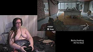 Naked BBW plays Last of Us 2
