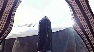 I gaped my asshole with a huge dildo