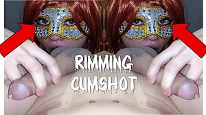 green eyes slut loves rimming with cum finish 😜