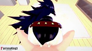 kayama nemuri from boku no hero gets boobjob and doggystyle fucking