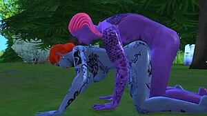 Avatar Sex Animation with Neytiri in 3D Outdoor Nature Scene