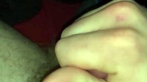 Messy cumshot on belly before something!