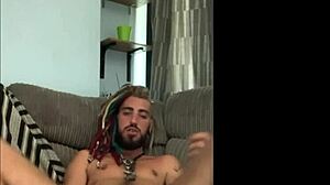 Emo Punk Dreddy Strokes Tattooed Cock Solo