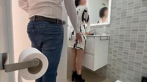 i tell my waiter i'll sneak to the bathroom for wild sex and a sloppy blowjob