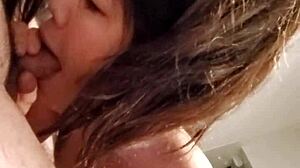 Japanese Girl Gives Intense Blowjob