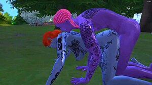 Avatar Sex Animation with Neytiri in 3D Outdoor Nature Scene