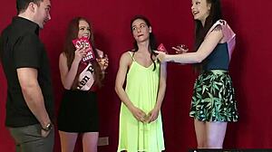 British Dommes Blow Dude At Hen Party With Handjobs