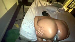 photographer fucks client doggystyle and cums inside her pussy.