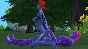 Avatar Sex Animation with Neytiri in 3D Outdoor Nature Scene