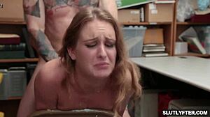 Daisy Stone got caught shoplifting at the shop and ended up getting hardcore fucked with blowjob