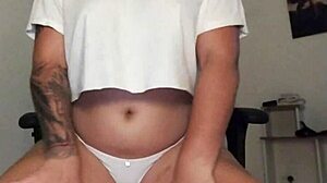 Lucyplay cums on body and tattoos