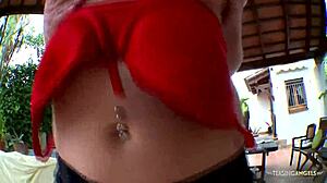 screaming out loud while riding the hard dick makes the naughty blonde orgasmic and pleased