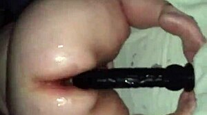 Big ass bbw enjoys riding a dildo toy.