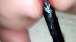 Big ass bbw enjoys riding a dildo toy.