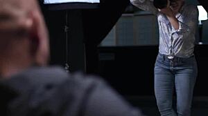 The photographer lady fucks her client right after the session