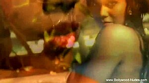 Lady In Red Performs Graceful Ritual Dance