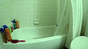 Angel Enjoys Sexy Shower Bathing with Lover