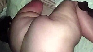 Big ass bbw enjoys riding a dildo toy.
