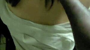 Slim asian girl in hard doggystyle on gaming chair