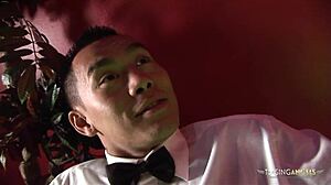 Lucky guy bangs hot blonde stripper stockings.