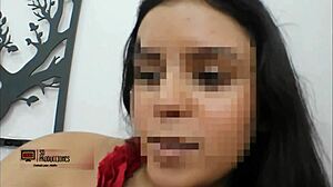 latina stepsister melanie caceres helps stepbrother cum and swallows