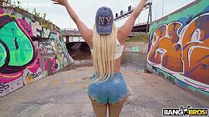 Spotted a naked blonde Latina on the street today