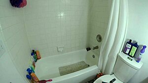 Angel Enjoys Sexy Shower Bathing with Lover