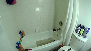 Angel Enjoys Sexy Shower Bathing with Lover