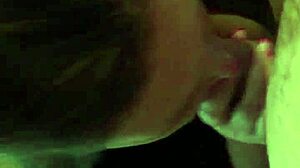 Amateur Deepthroat Blowjob Sucking While Watching TV