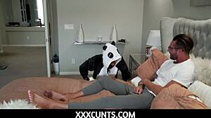 Fucking My Tiny 18+ Teen 18+ Whore In Panda Costume- Zerella Skies