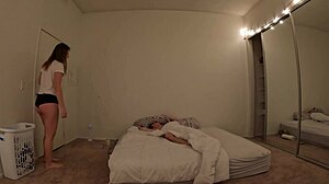 tall girl fucking doggy style, her boyfriend humiliating the beautiful lady