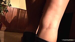 Horny Bald Guy Makes Blonde Milf Happy