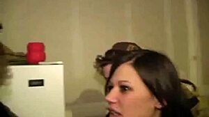 that college coed got bent over and fucked doggystyle in the frat house with a group watching