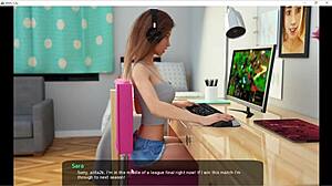 Milf With Big Tits Kisses College Girl In Milfy City Hentai