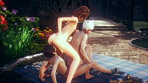 My hero academia - toga and uraraka threesome - japanese asian manga anime film game porn