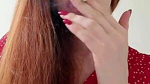 Alice Smoking With Red Hair