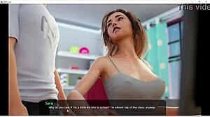 Milf With Big Tits Kisses College Girl In Milfy City Hentai