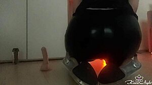 Girl passionate handjob dildo and masturbate pussy