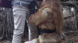 Redhead Teen's Risky Forest Fuck