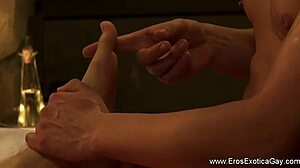 relaxing gay massage turns into anal assfucking session with mature couple