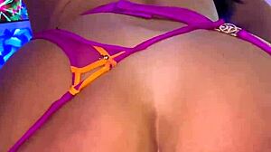 big booty babe mona azar. huge tits in bts scene