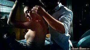 Busty Stepdaughter Banged Hard in Bedroom